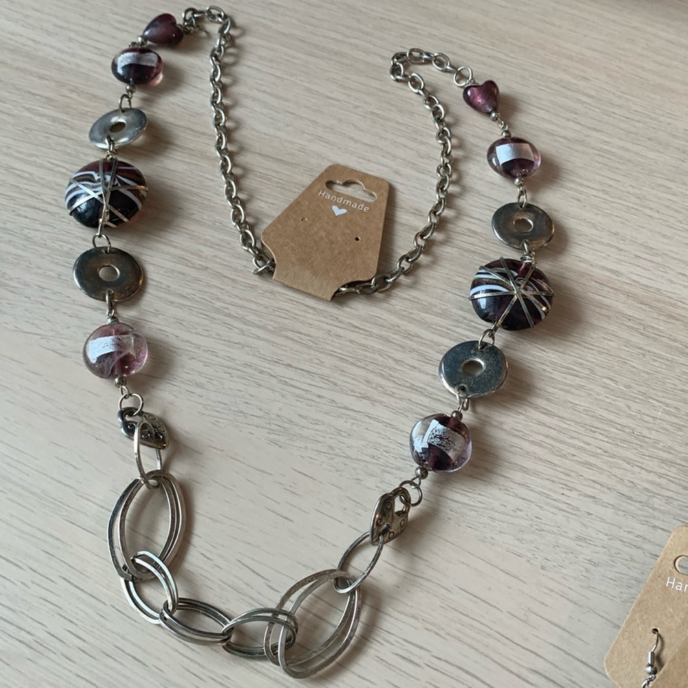 ⭐️ 5 for 20$! ⭐️ Purple and silver necklace